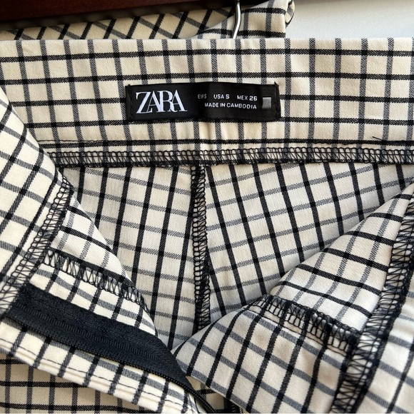 Zara High Rise Legging Windowpane Size S - Picture 6 of 7